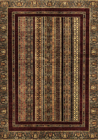 Abstract Brown Modern Rug, abs666brn