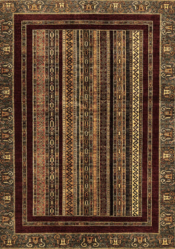 Abstract Brown Modern Rug, abs666brn