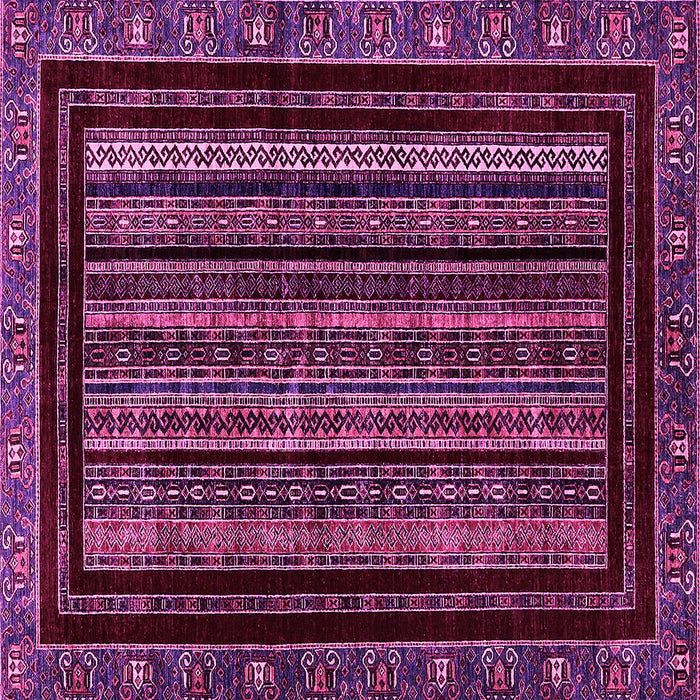 Square Machine Washable Abstract Pink Modern Rug, wshabs666pnk