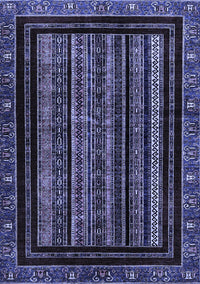 Abstract Blue Modern Rug, abs666blu