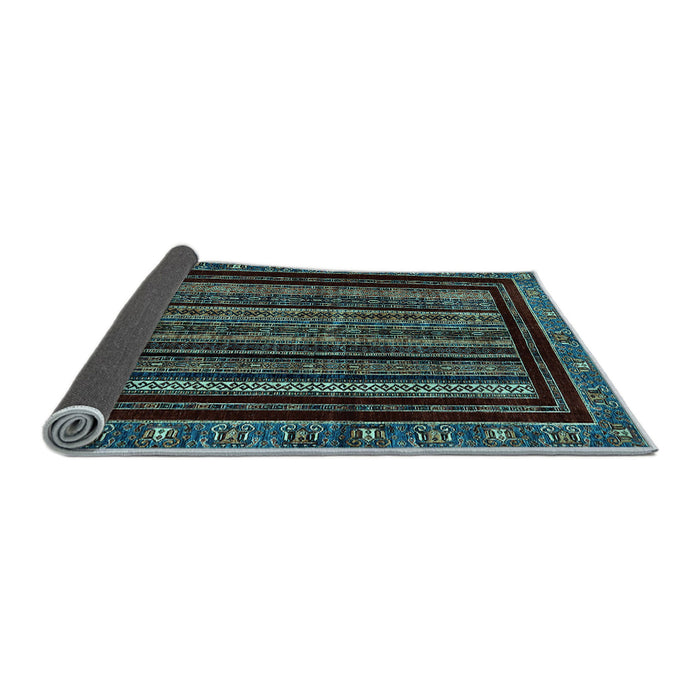 Sideview of Abstract Light Blue Modern Rug, abs666lblu
