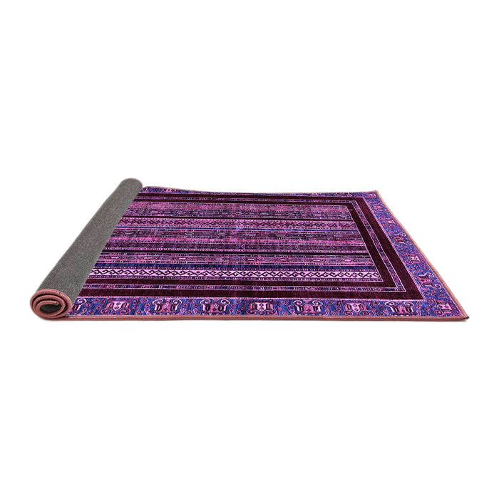 Sideview of Abstract Purple Modern Rug, abs666pur