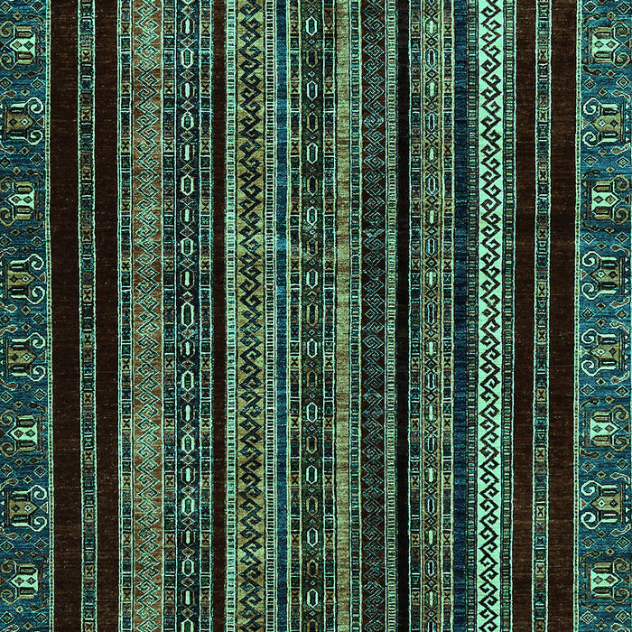 Machine Washable Abstract Turquoise Modern Area Rugs, wshabs666turq