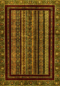 Abstract Yellow Modern Rug, abs666yw