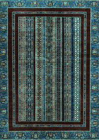 Abstract Light Blue Modern Rug, abs666lblu