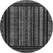 Round Abstract Gray Modern Rug, abs666gry