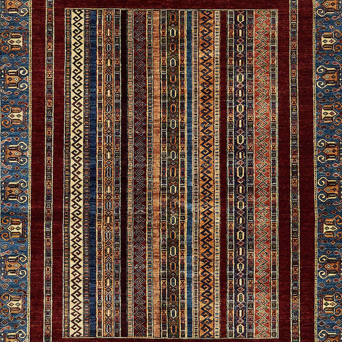 Abstract Dark Almond Brown Modern Rug, abs666