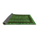 Sideview of Abstract Green Modern Rug, abs666grn