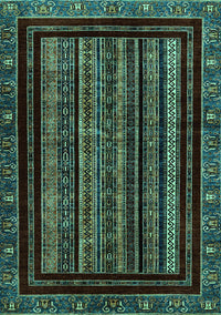 Abstract Turquoise Modern Rug, abs666turq