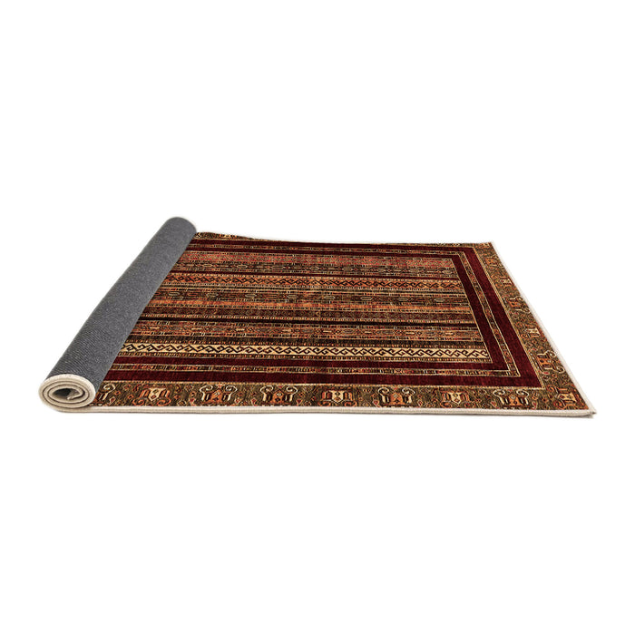 Sideview of Abstract Orange Modern Rug, abs666org