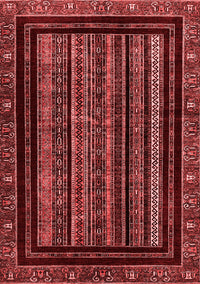 Abstract Red Modern Rug, abs666red