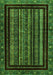 Machine Washable Abstract Green Modern Area Rugs, wshabs666grn