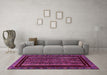 Machine Washable Abstract Pink Modern Rug in a Living Room, wshabs666pnk