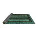 Sideview of Abstract Turquoise Modern Rug, abs666turq