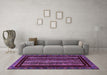 Machine Washable Abstract Purple Modern Area Rugs in a Living Room, wshabs666pur