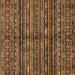 Square Abstract Brown Modern Rug, abs667brn