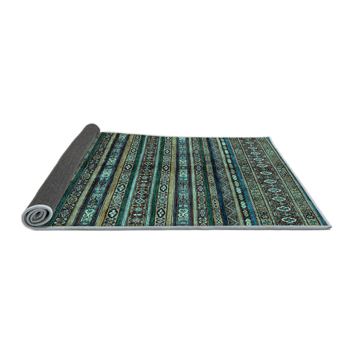 Sideview of Abstract Light Blue Modern Rug, abs667lblu