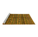 Sideview of Machine Washable Abstract Yellow Modern Rug, wshabs667yw