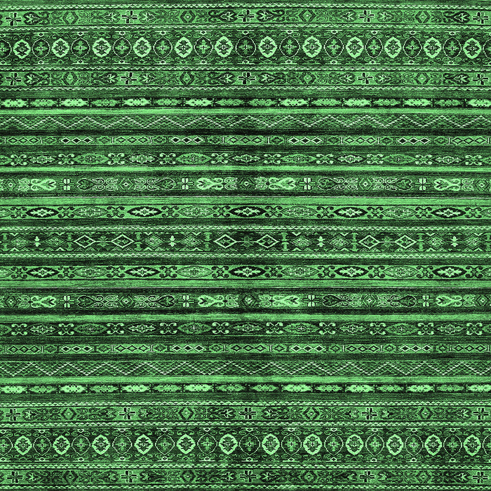 Square Abstract Emerald Green Modern Rug, abs667emgrn