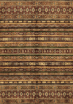 Abstract Brown Modern Rug, abs667brn