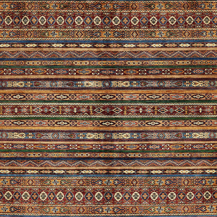 Square Abstract Red Modern Rug, abs667