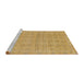 Sideview of Machine Washable Abstract Cinnamon Brown Rug, wshabs668