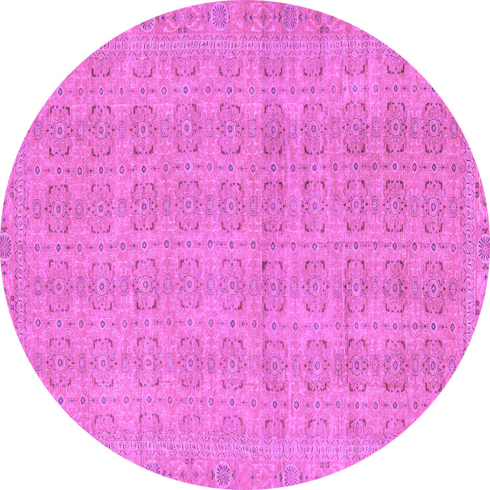 Round Abstract Purple Modern Rug, abs668pur