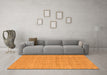 Machine Washable Abstract Orange Modern Area Rugs in a Living Room, wshabs668org