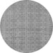 Round Machine Washable Abstract Gray Modern Rug, wshabs668gry