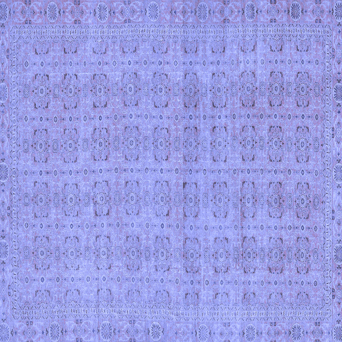 Square Machine Washable Abstract Blue Modern Rug, wshabs668blu