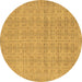 Round Abstract Brown Modern Rug, abs668brn