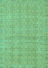 Abstract Turquoise Modern Rug, abs668turq