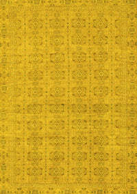 Abstract Yellow Modern Rug, abs668yw