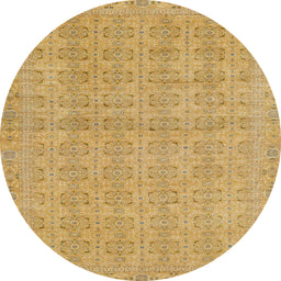 Round Machine Washable Abstract Cinnamon Brown Rug, wshabs668