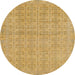 Round Machine Washable Abstract Cinnamon Brown Rug, wshabs668