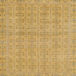 Square Abstract Cinnamon Brown Modern Rug, abs668