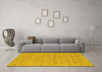 Machine Washable Abstract Yellow Modern Rug, wshabs668yw