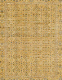 Machine Washable Abstract Cinnamon Brown Rug, wshabs668