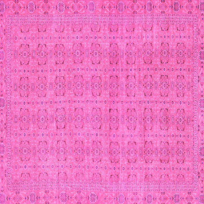 Square Machine Washable Abstract Pink Modern Rug, wshabs668pnk