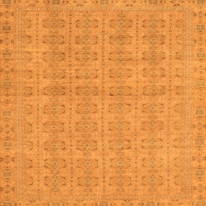 Square Machine Washable Abstract Orange Modern Area Rugs, wshabs668org