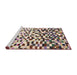 Sideview of Machine Washable Abstract Velvet Maroon Purple Rug, wshabs669
