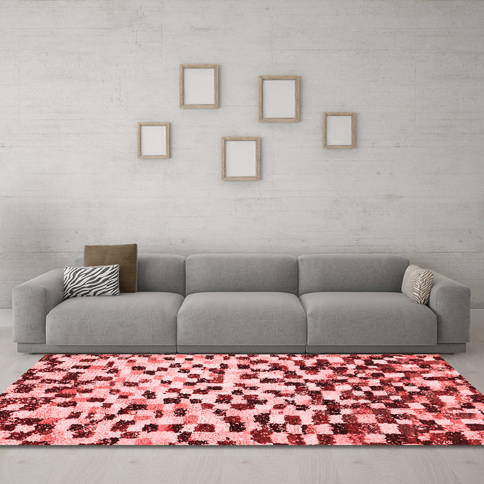 Modern Red Washable Rugs