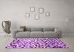 Machine Washable Abstract Purple Modern Area Rugs in a Living Room, wshabs669pur