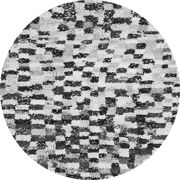 Round Abstract Gray Modern Rug, abs669gry