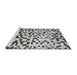 Sideview of Machine Washable Abstract Gray Modern Rug, wshabs669gry