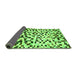 Sideview of Abstract Green Modern Rug, abs669grn