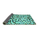 Sideview of Abstract Turquoise Modern Rug, abs669turq