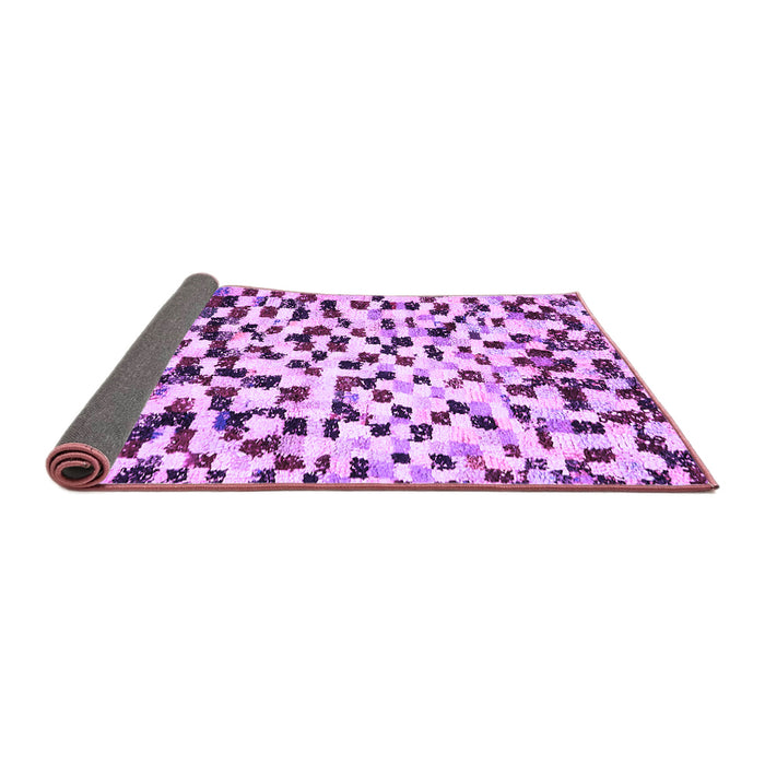 Sideview of Abstract Purple Modern Rug, abs669pur