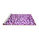 Sideview of Machine Washable Abstract Purple Modern Area Rugs, wshabs669pur