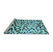 Sideview of Machine Washable Abstract Light Blue Modern Rug, wshabs669lblu